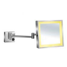 Whitehaus WHMR25-C - Square Wall Mount Led 5X Magnified Mirror