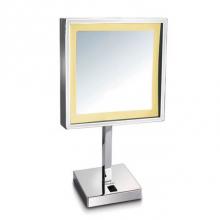 Whitehaus WHMR295-C - Square Freestanding Led 5X Magnified Mirror