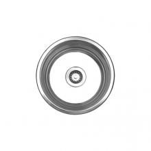 Whitehaus WHNDB16 - Noah''s Collection Brushed Stainless Steel Large Round Drop-in/Undermount Sink