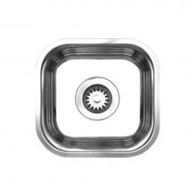 Whitehaus WHNU1212 - Noah's Collection Brushed Stainless Steel Single Bowl Undermount Sink