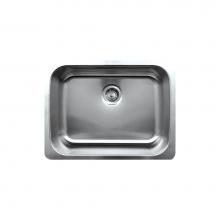 Whitehaus WHNU2519 - Noah's Collection Brushed Stainless Steel Single Bowl Undermount Sink