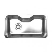 Whitehaus WHNUA3016 - Noah's Collection Brushed Stainless Steel Single Bowl Undermount Sink