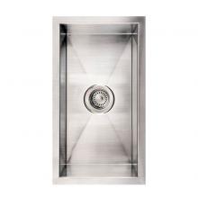 Whitehaus WINEHAUS - Noah's Collection Brushed Stainless Steel Commercial Single Bowl Undermount Sink