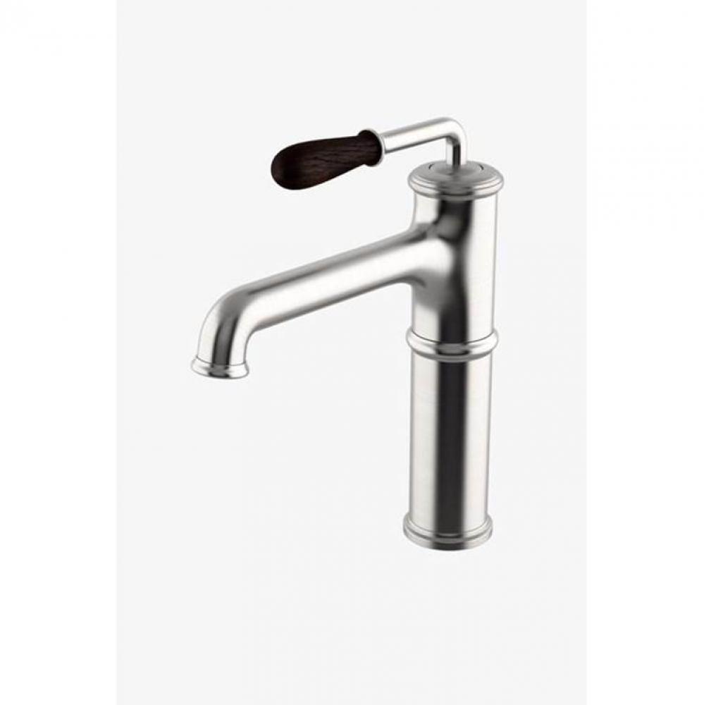 Canteen High Profile Bar Faucet with Oak Lever Handle in Matte Nickel, 2.2gpm