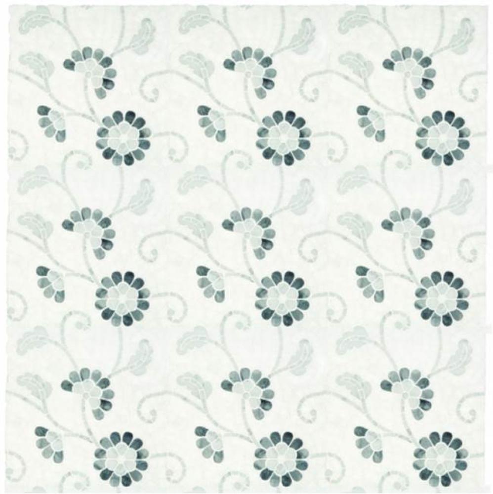 Signet Tesserae Clematis Mosaic in Stone Group 1, 2, 3, and