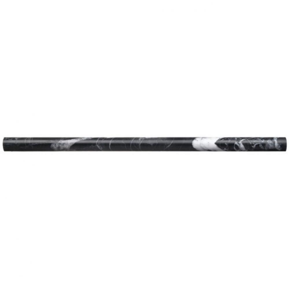 Keystone Pencil Liner 5/8 x 12 in Nero Marquina Polished