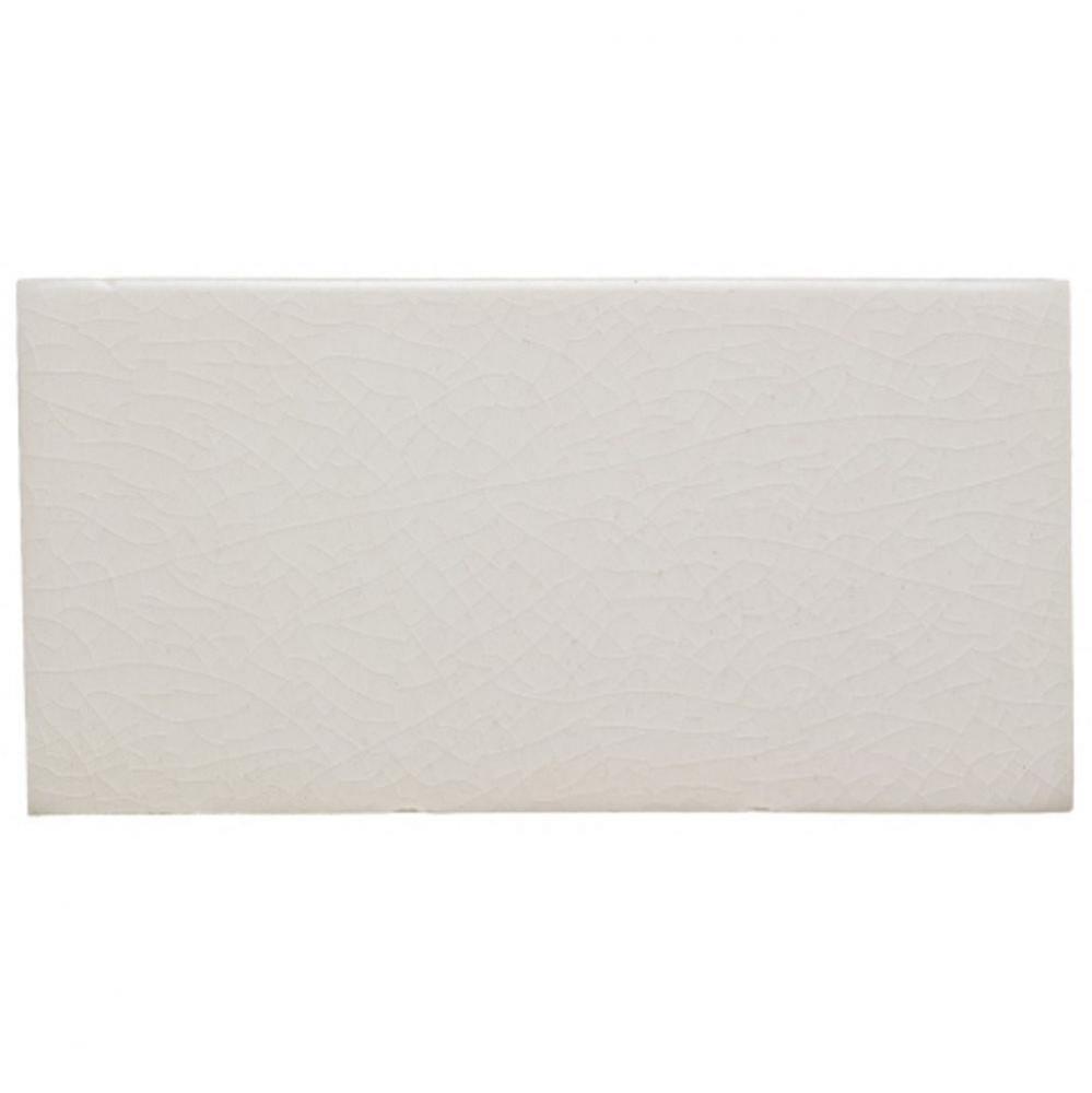Architectonics Handmade Field Tile 2 x 4 in Nantucket White Glossy Solid