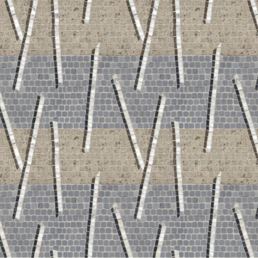Parramore Chopsticks Mosaic in Stone Group 1, 2, 3, and 4 (Assembled)