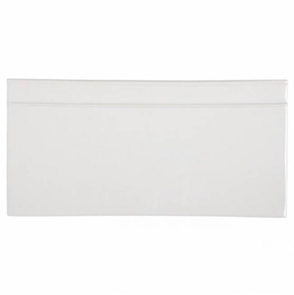 Cottage Batten Base 6'' x 12'' in Dover White Glossy Solid