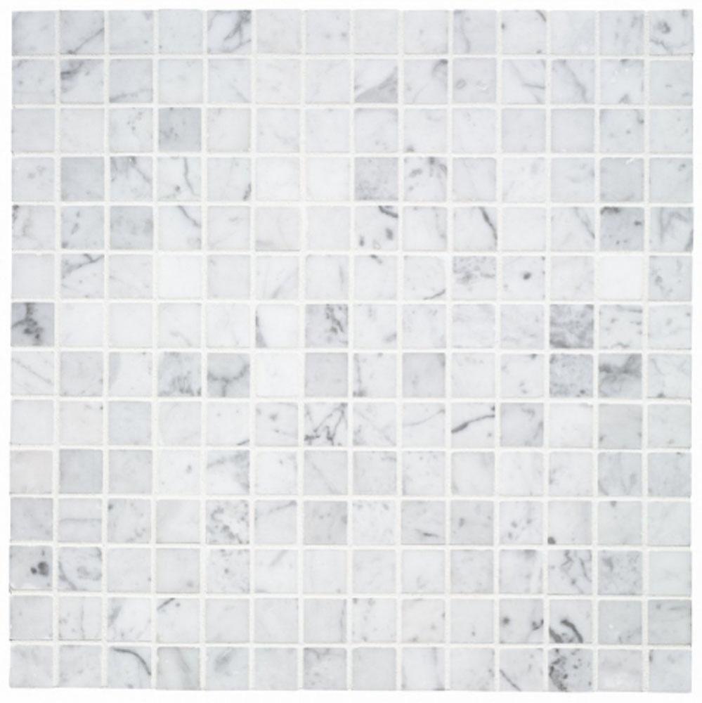 Keystone 2cm Stacked Mosaic in Carrara Honed