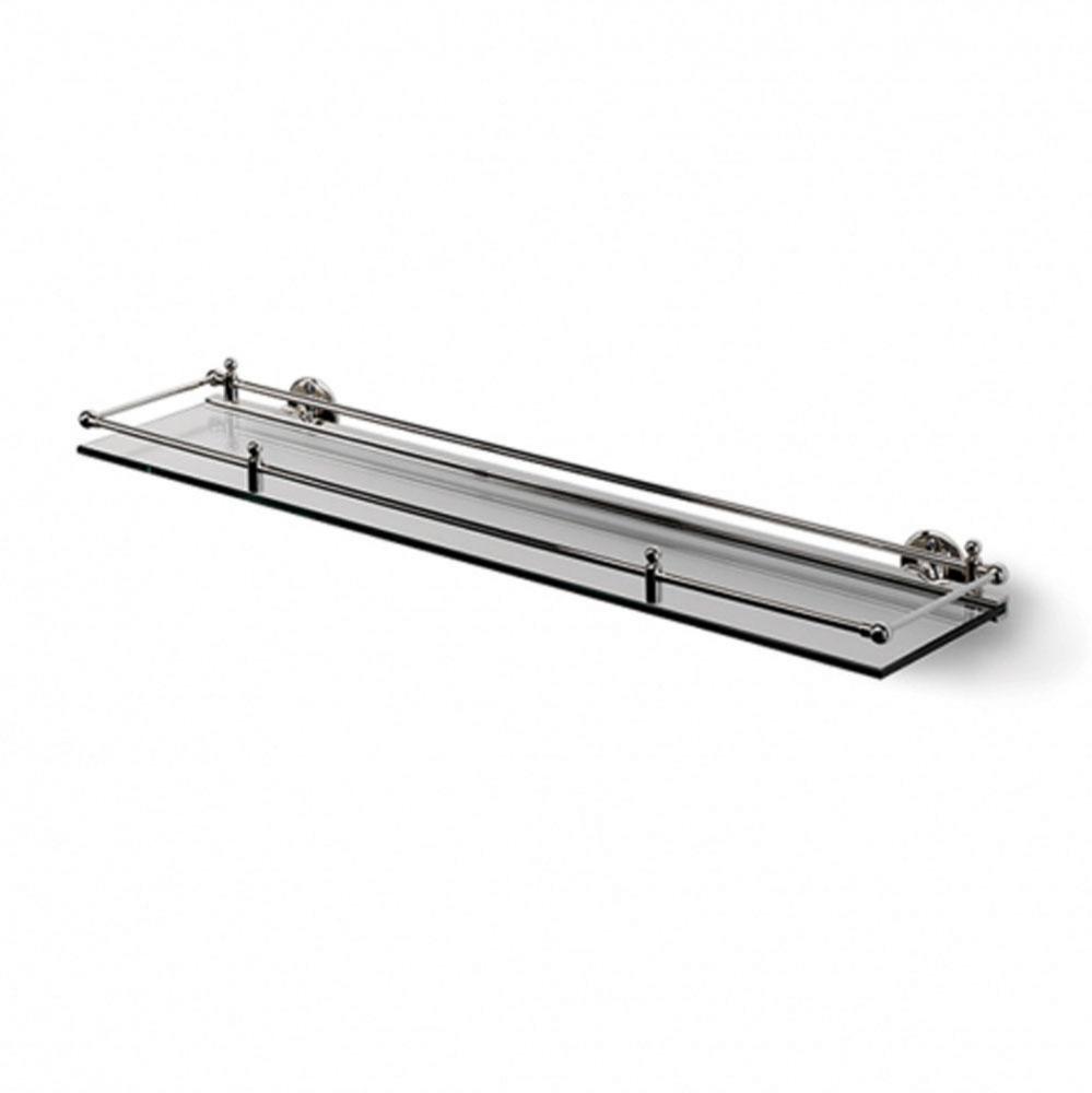 Crystal 24 1/4 Single Tier Shelf in Unlacquered Brass