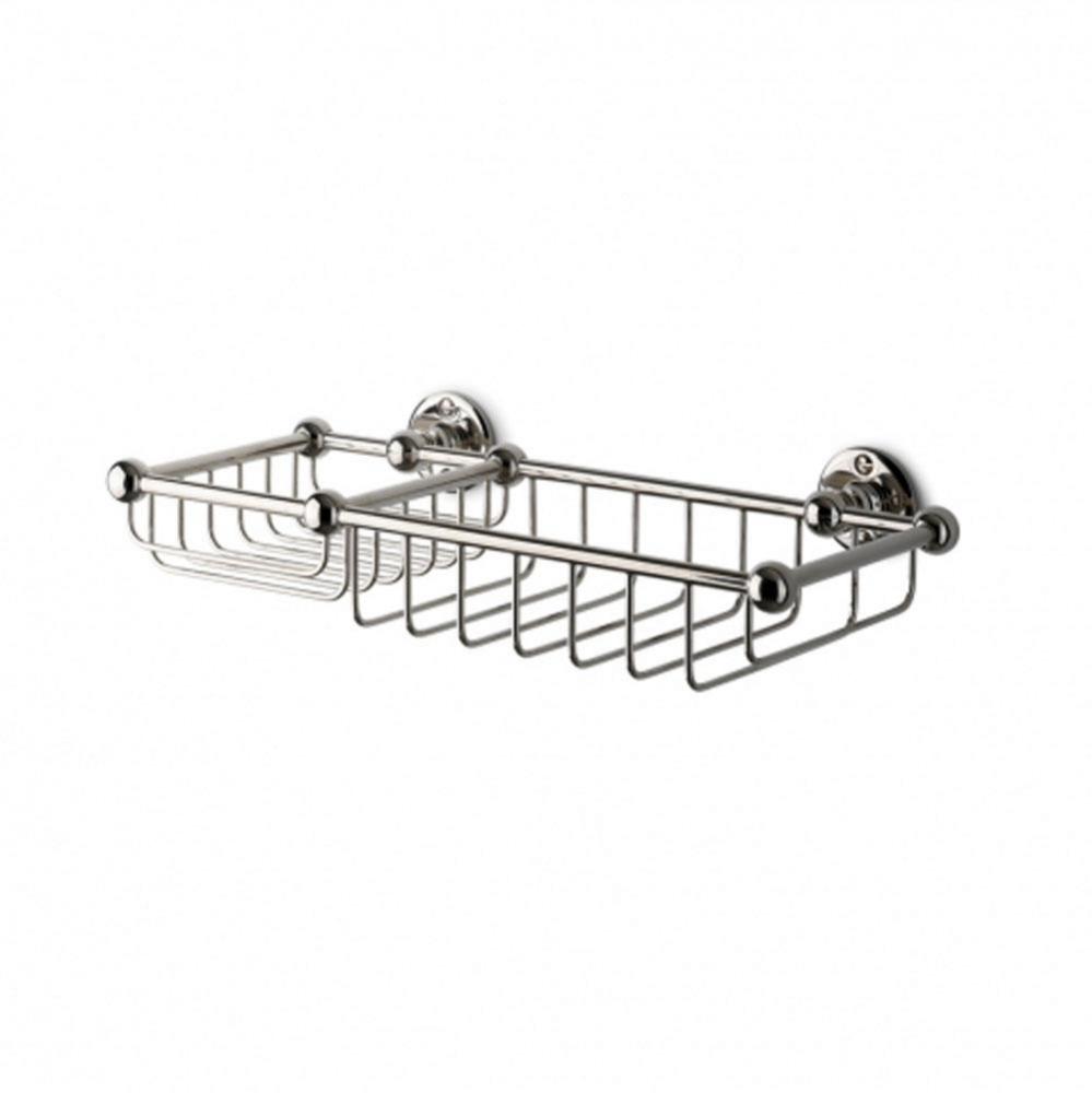Crystal Wall Mounted Medium Soap and Sponge Basket in Chrome