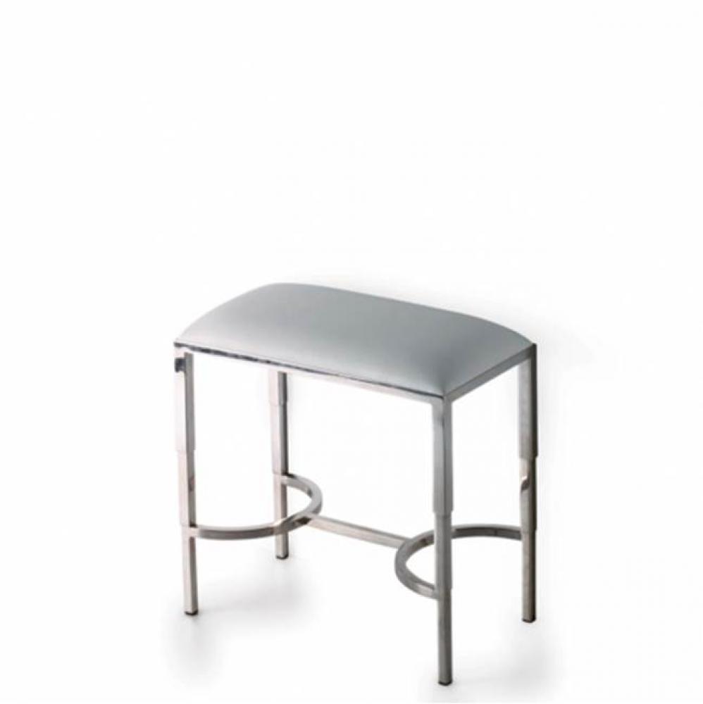 Easton  Metal Rectangular Stool 18 x 10 x 16 1/2 in Nickel