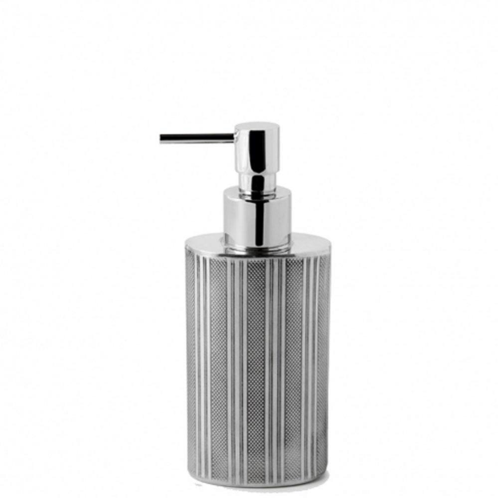 Engine Turned Pewter Soap Dispenser in Pewter