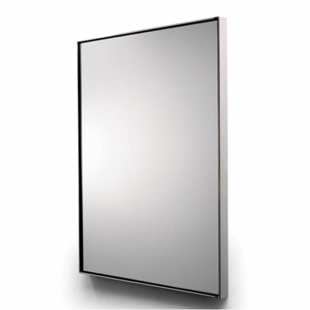 Opus Metal Rectangular Wall Mounted Stationary Mirror 24 7/8 x 32 5/16 x 1 1/2 in Chrome