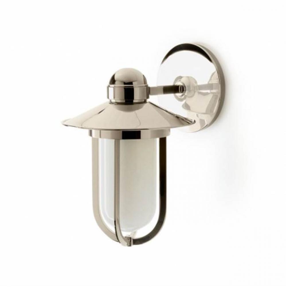 Hamilton Wall Mounted Single Arm Sconce with Glass Shade in Chrome