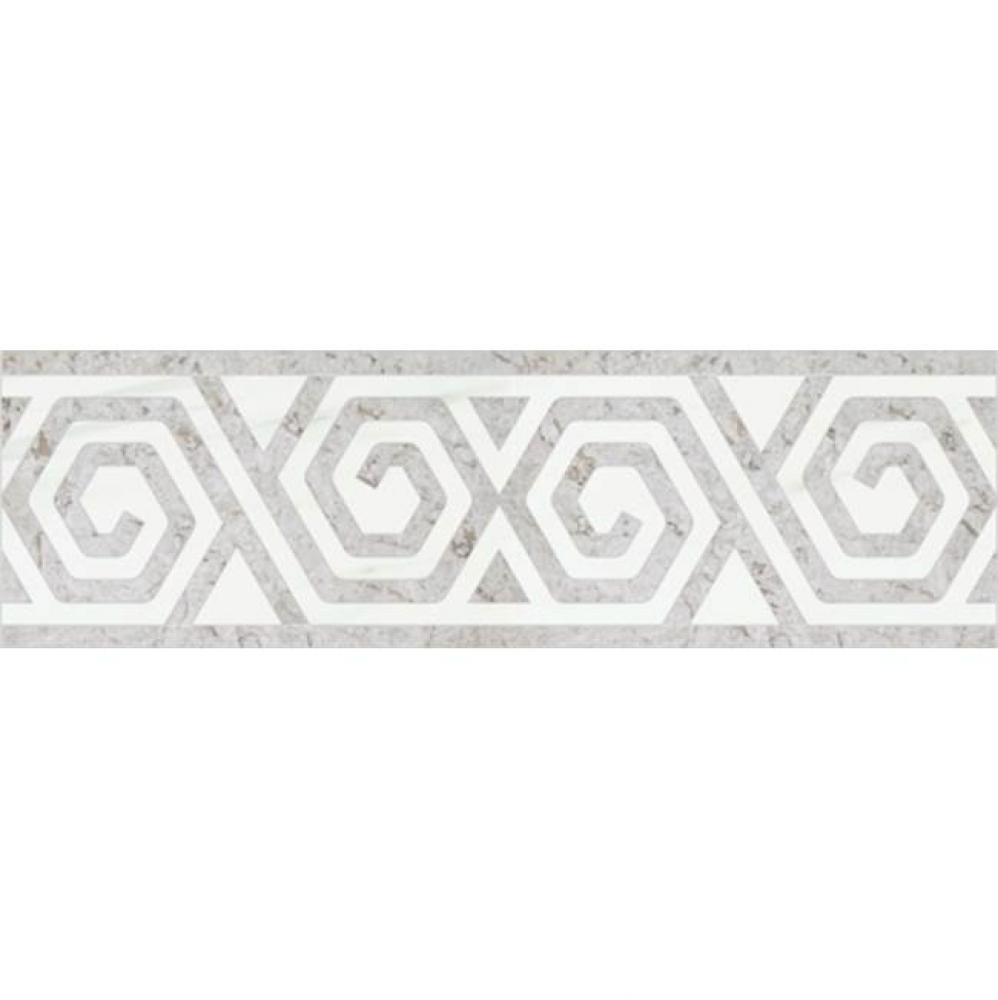 Aqualinea Solid Spiral Key Petite Border 5 1/4'' x 8 7/8'' in Stone Group 1