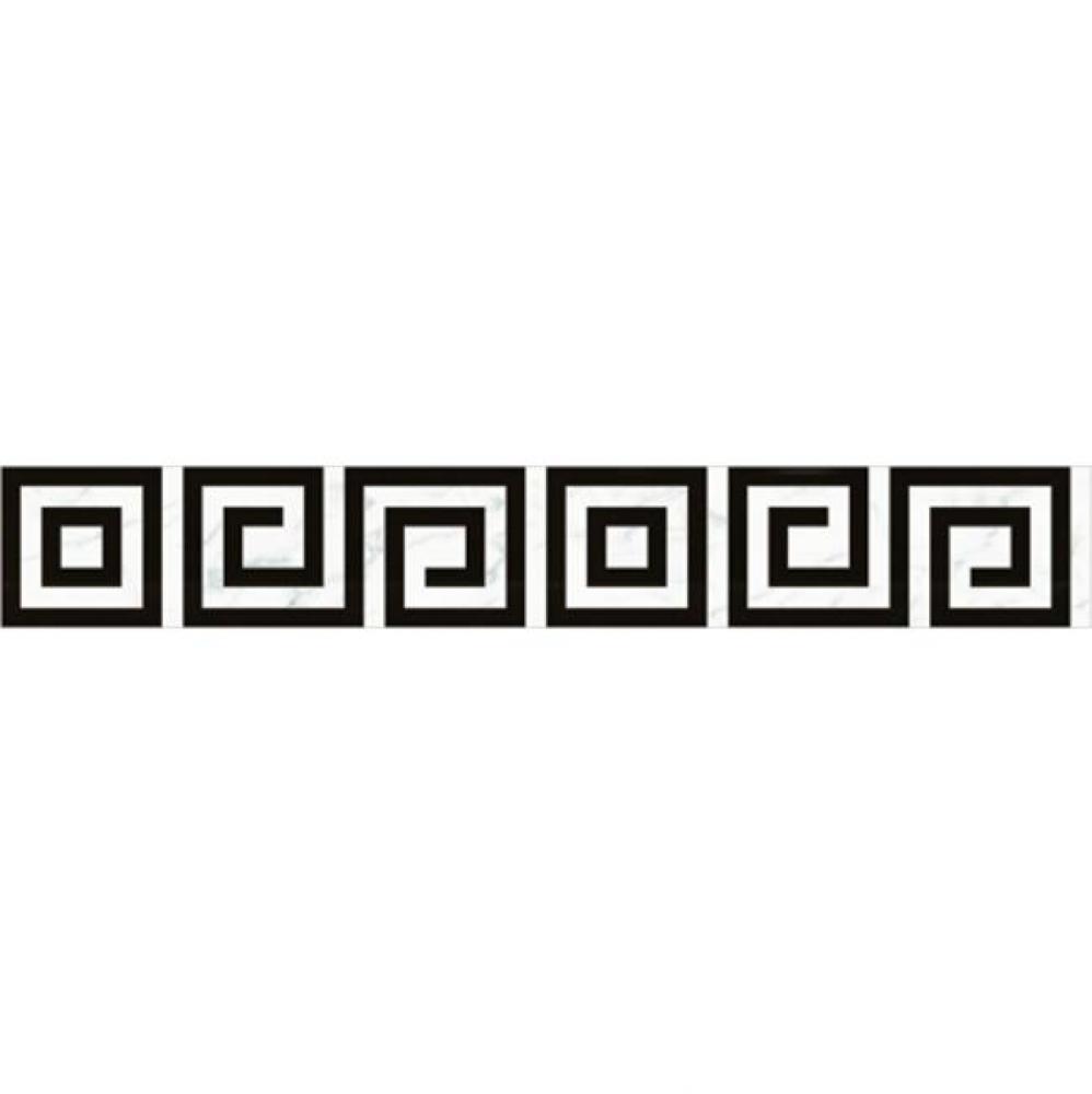 Aqualinea Solid Greek Key Petite Border 3 1/2'' x 12'' in Stone Group 1 and