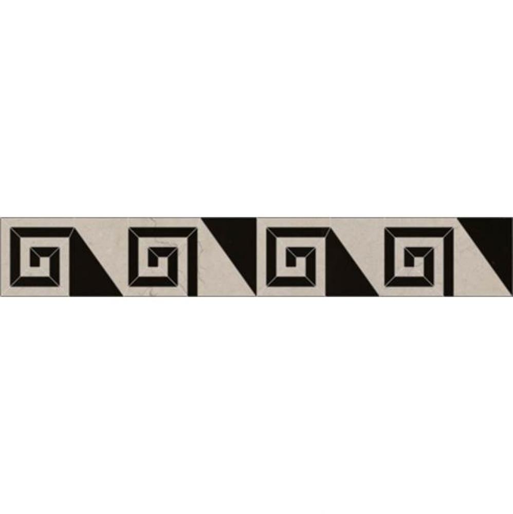 Aqualinea Solid Triangle Key Petite Border 3 1/4'' x 10 5/8'' in Stone Group