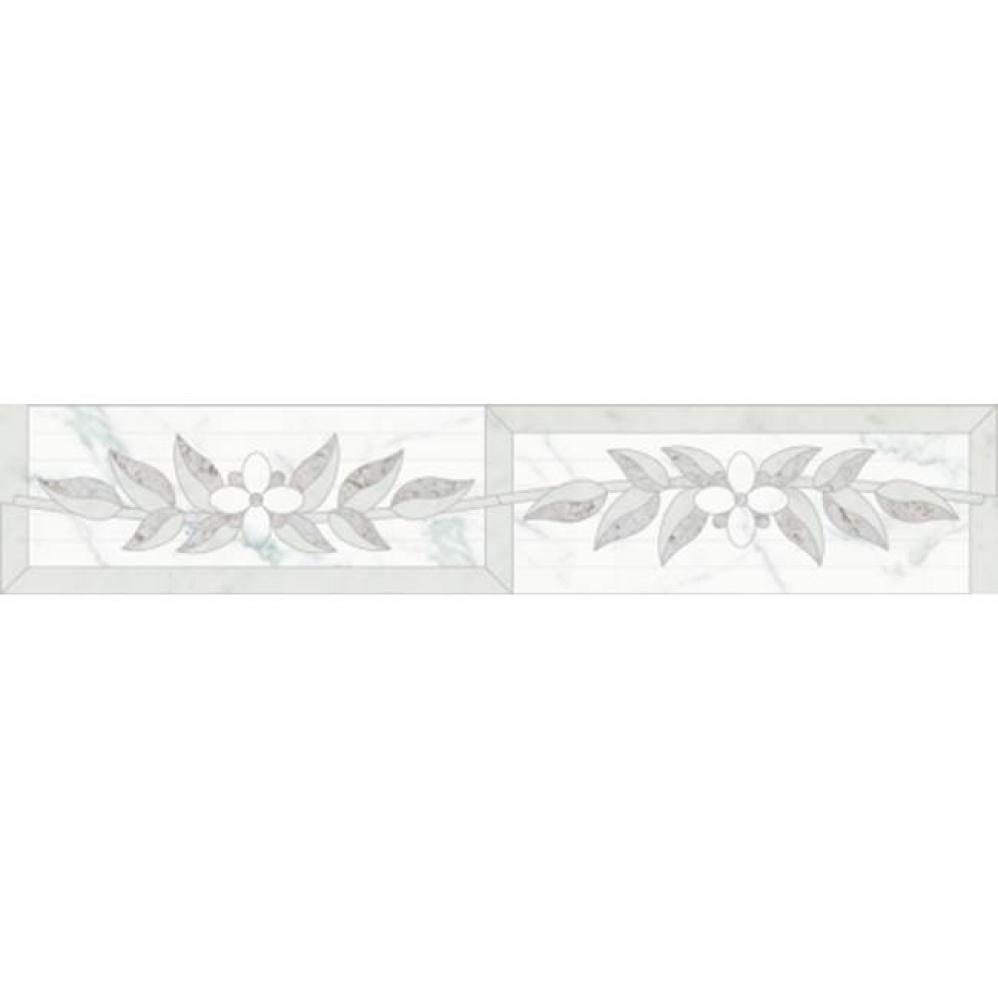 Aqualinea Solid Laurel Border 4 1/8'' x 10 5/8'' in Stone Group 1 and