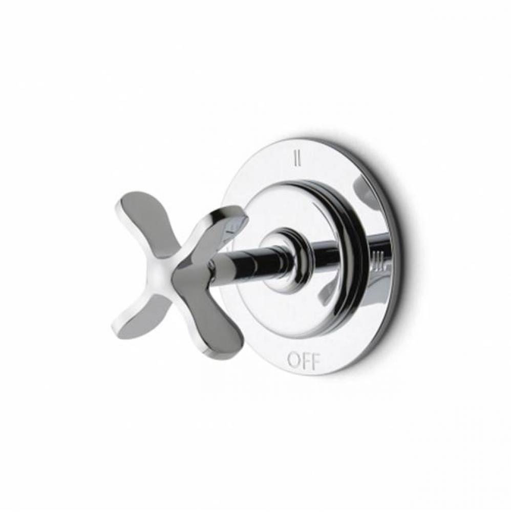 Ludlow Roman Numeral Three Way Diverter Valve for Thermostatic Package with Cross Handle in