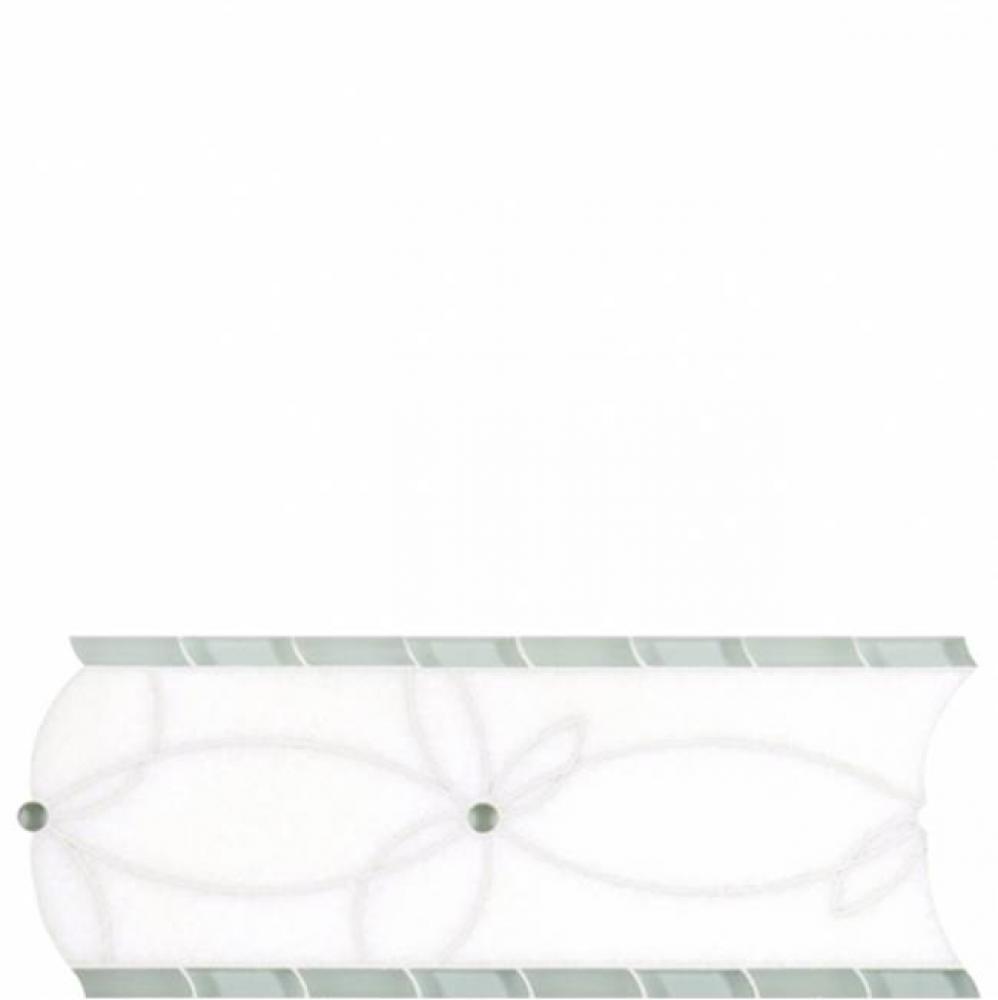 Aqualinea Jasmine Border 4 3/8'' x 10 3/4'' in Stone Group