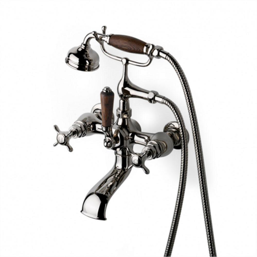 Easton Pair of 2 7/8 Wall Unions for Exposed Tub Fillers in Burnished Brass