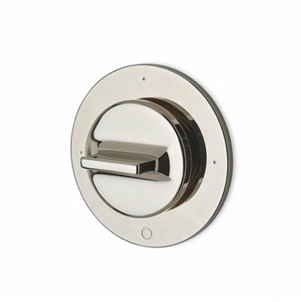 Formwork Three Way Diverter Valve Trim for Thermostatic System with Metal Knob Handle in Burnished