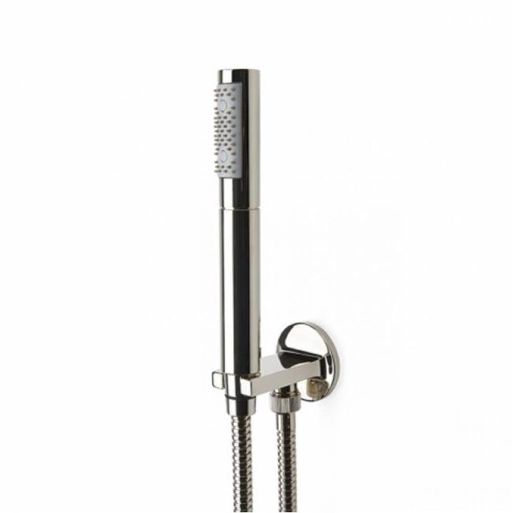 Formwork Handshower On Hook with Metal Handle in Unlacquered Brass, 2.5gpm