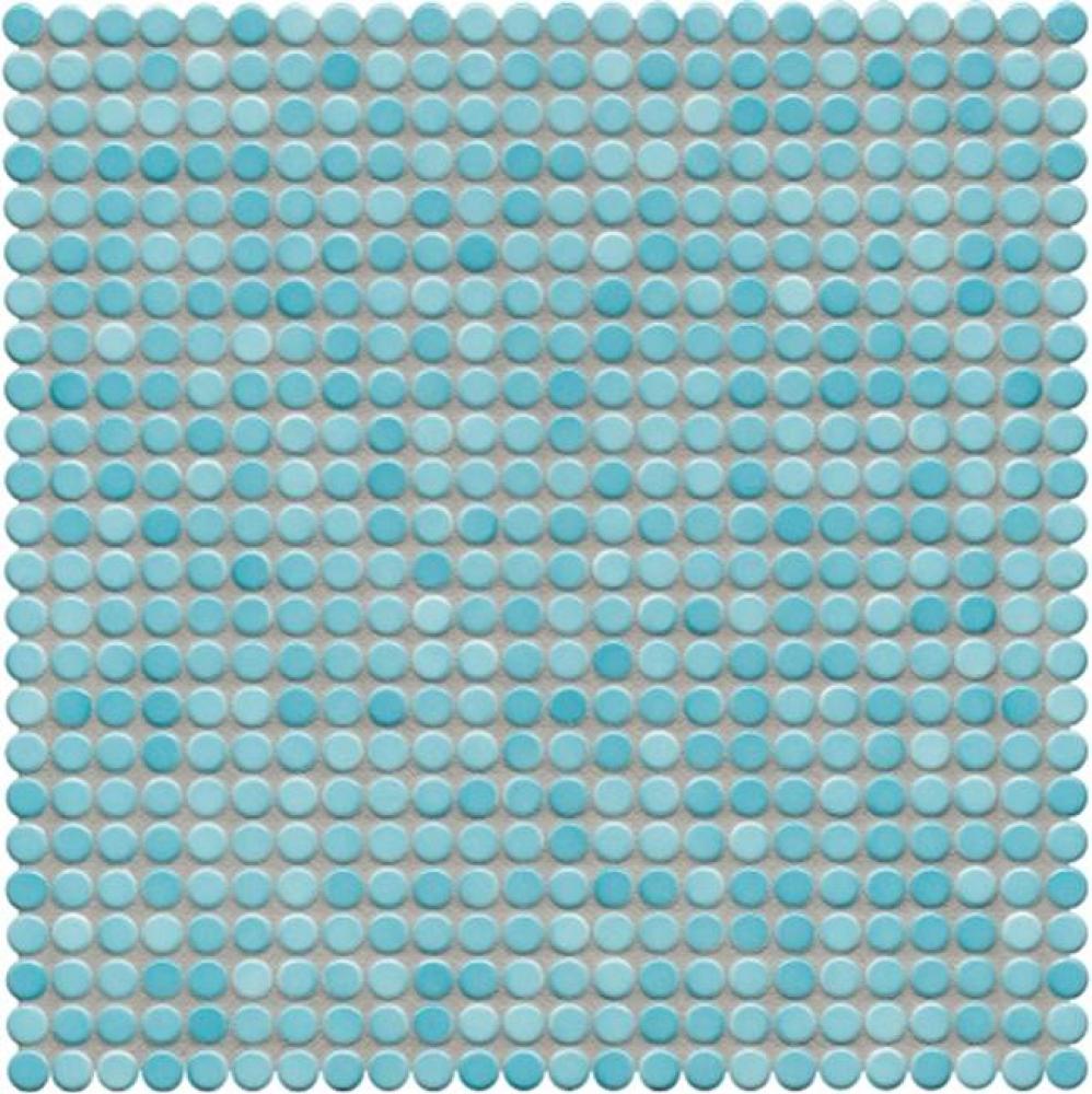 Penny Tile 1/2'' Penny Mosaic in Gulf Glossy