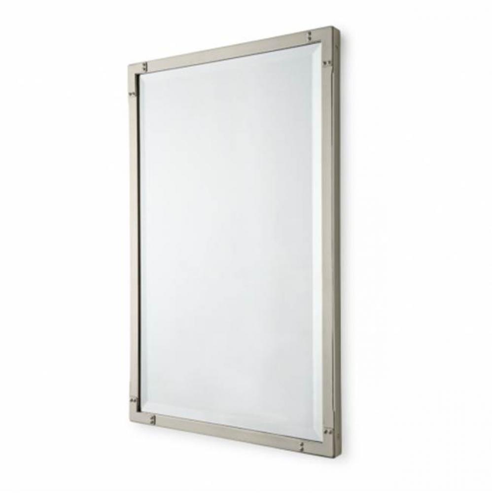 R.W. Atlas Metal Rectangular Horizontal Wall Mounted Stationary Mirror 20 x 32 x 1 3/8 in Burnishe
