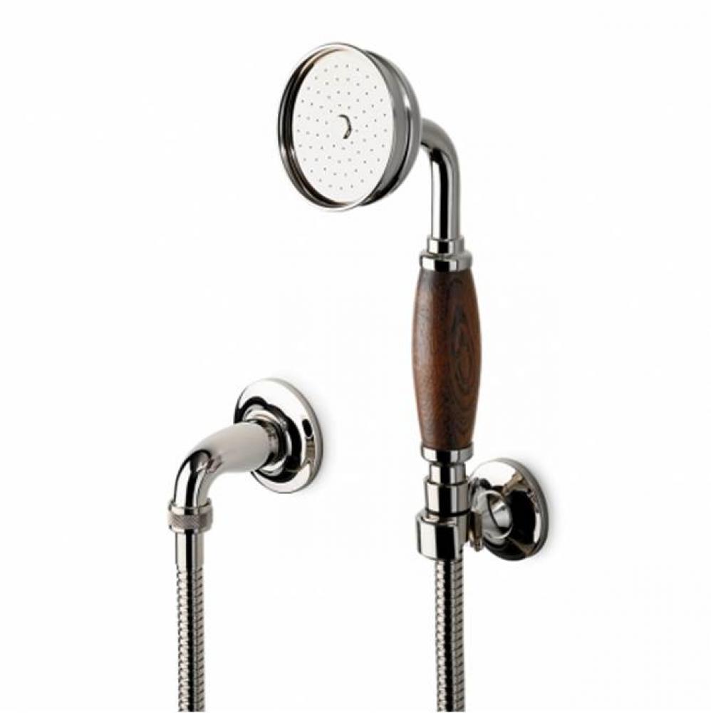 Easton Classic Handshower On Hook with Oak Handle in