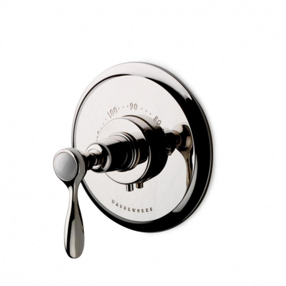 Easton Classic Thermostatic Control Valve Trim with Metal Lever Handle in Unlacquered Brass