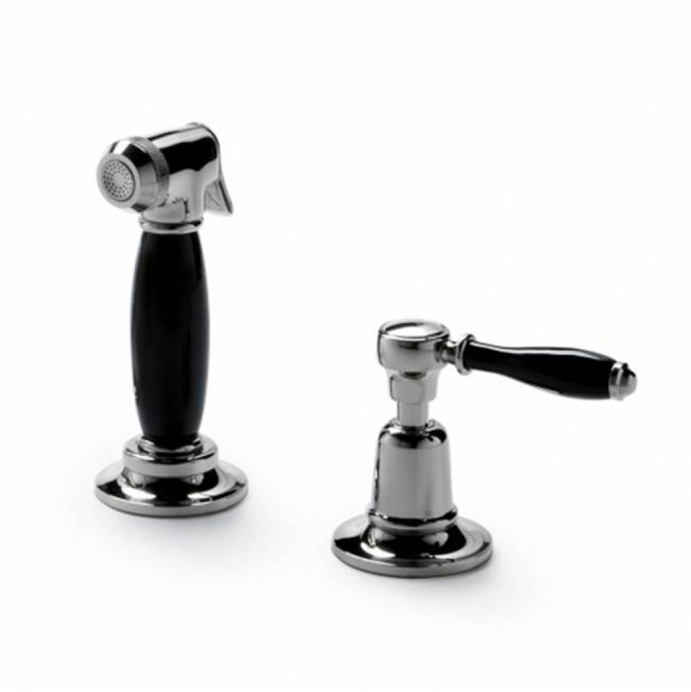 Easton Classic Spray, Black Porcelain Lever Handle in Architectural Bronze Complies, 0.25%