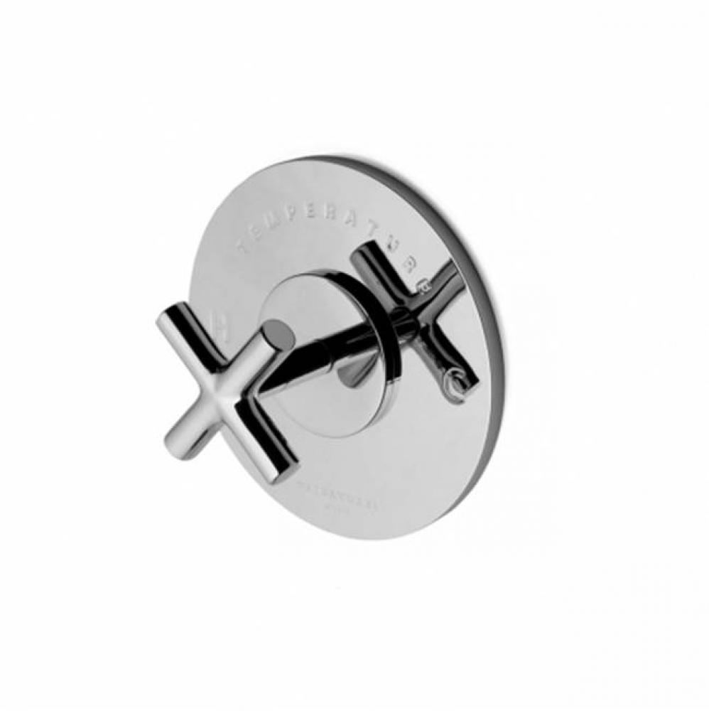 Flyte Thermostatic Control Valve Trim with Metal Cross Handle in