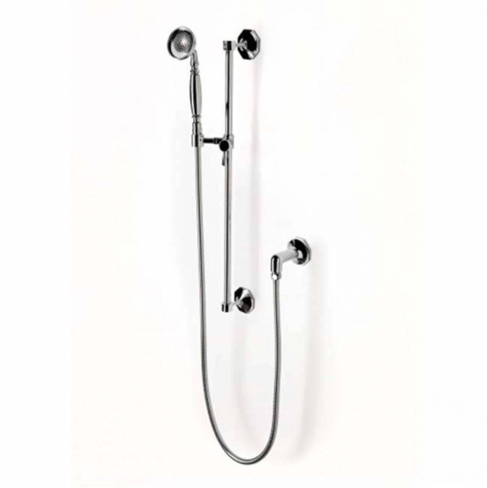 Roadster Handshower On Bar with Metal Handle in Unlacquered