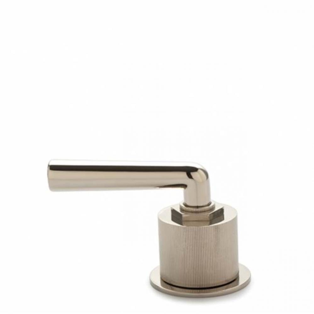 Henry Gooseneck Three Hole Deck Mounted Lavatory Faucet with Coin Edge Cylinders and Metal Lever H