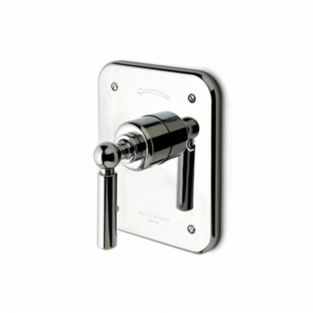 Ludlow Pressure Balance Control Valve Trim with Metal Lever Handle in Unlacquered