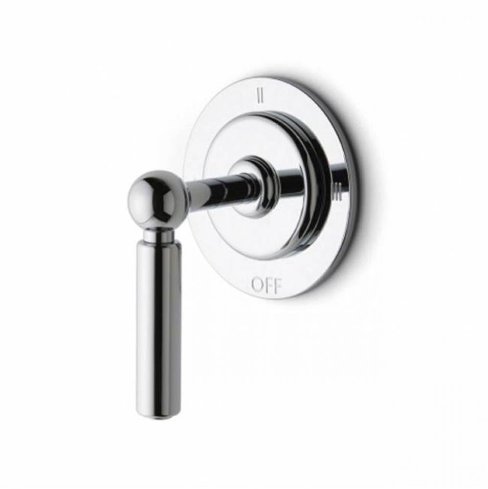 Ludlow Roman Numeral Three Way Diverter Valve for Thermostatic Package with Lever Handle in