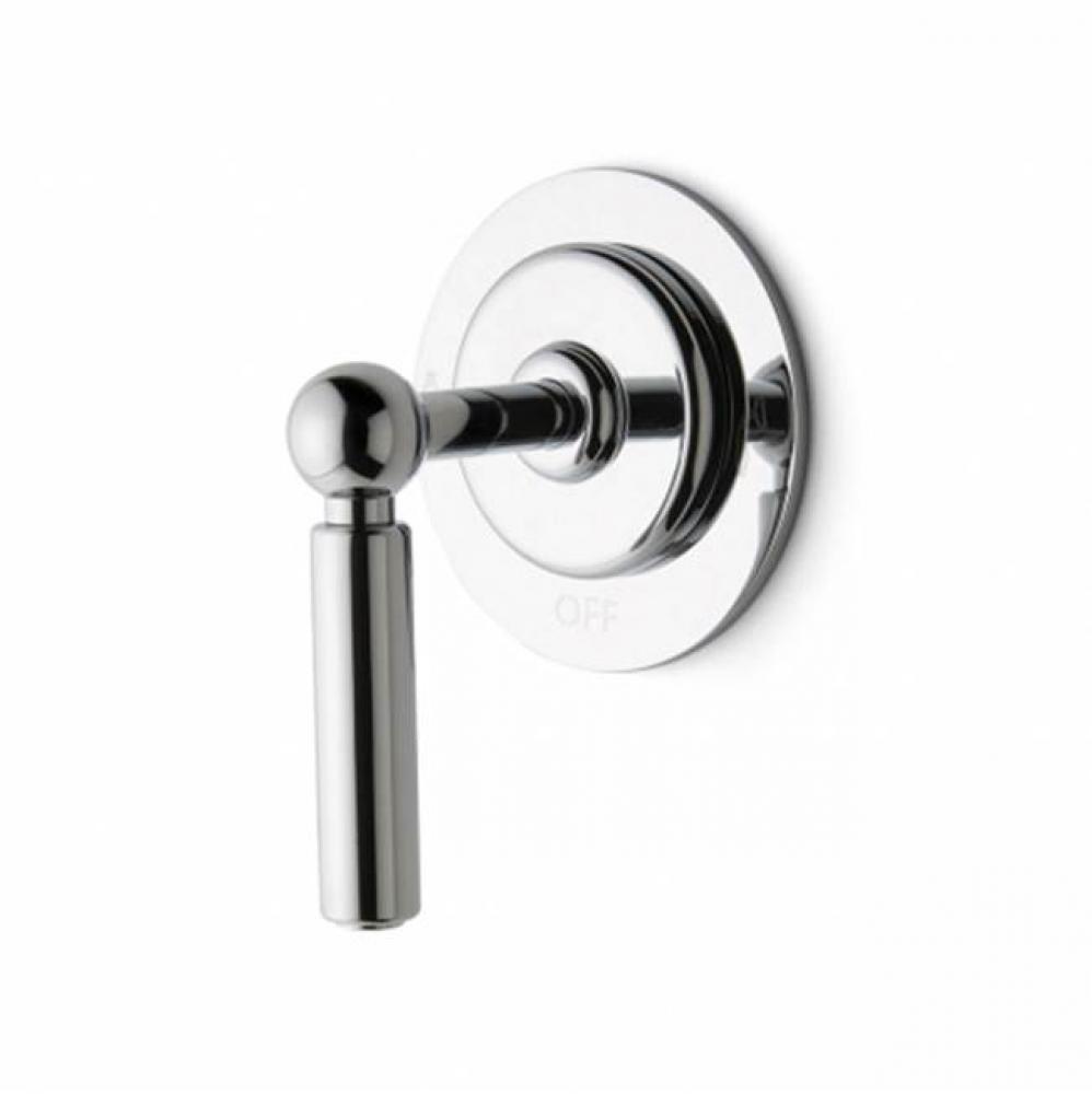 Ludlow Two Way Diverter Valve Trim for Thermostatic with Graphics and Metal Lever Handle in