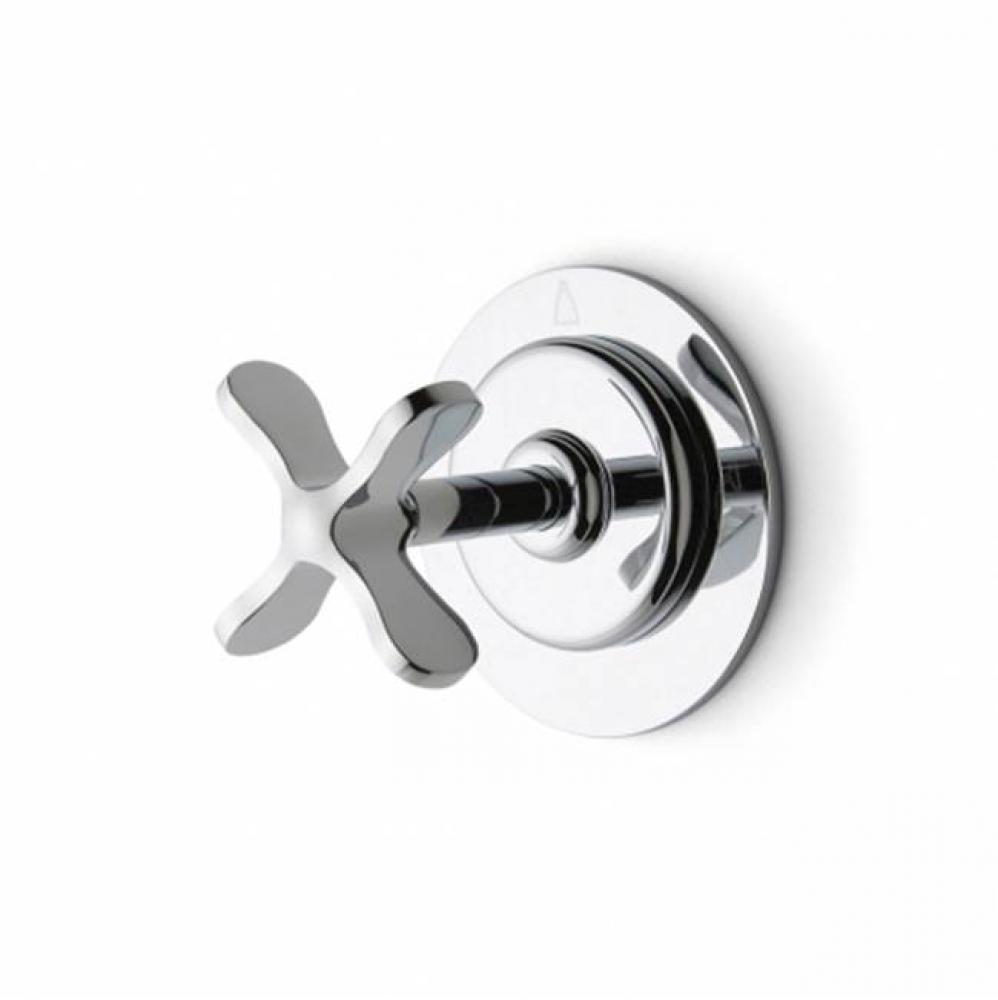 Ludlow Two Way Diverter Valve Trim for Thermostatic with Graphics and Metal Cross Handle in