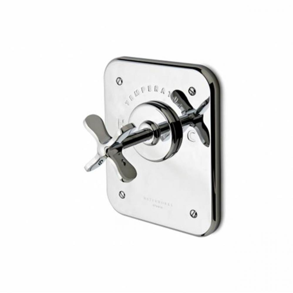 Ludlow Thermostatic Control Valve Trim with Metal Cross Handle in