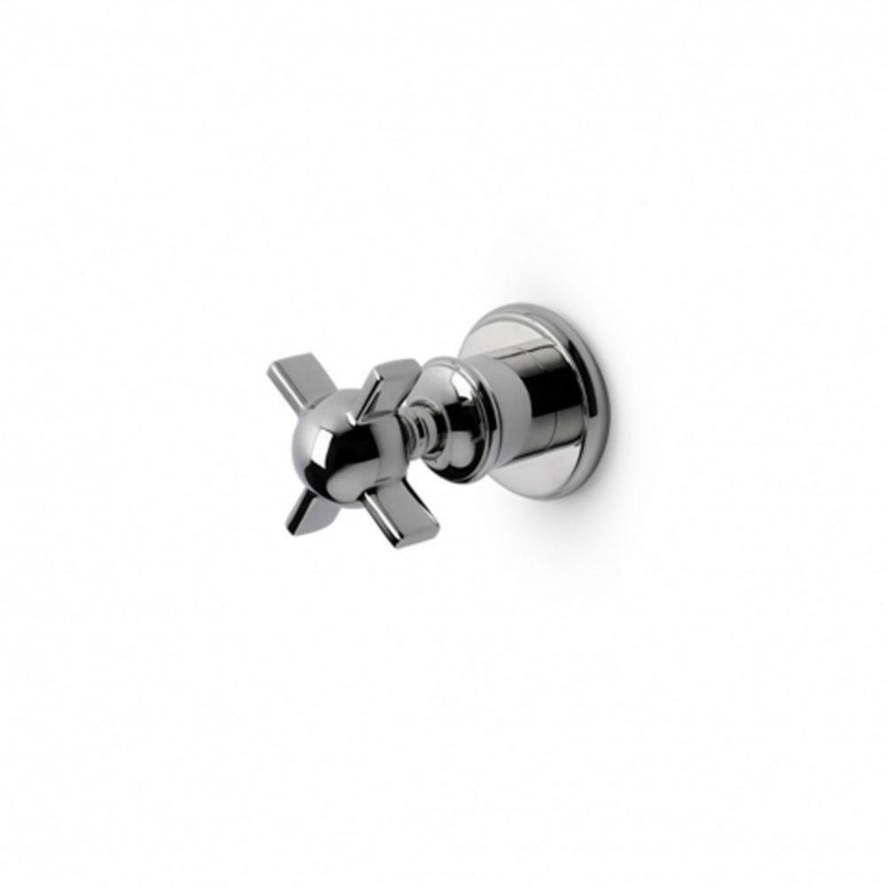 Olympia Volume Control Valve Trim with Metal Cross Handle in Burnished