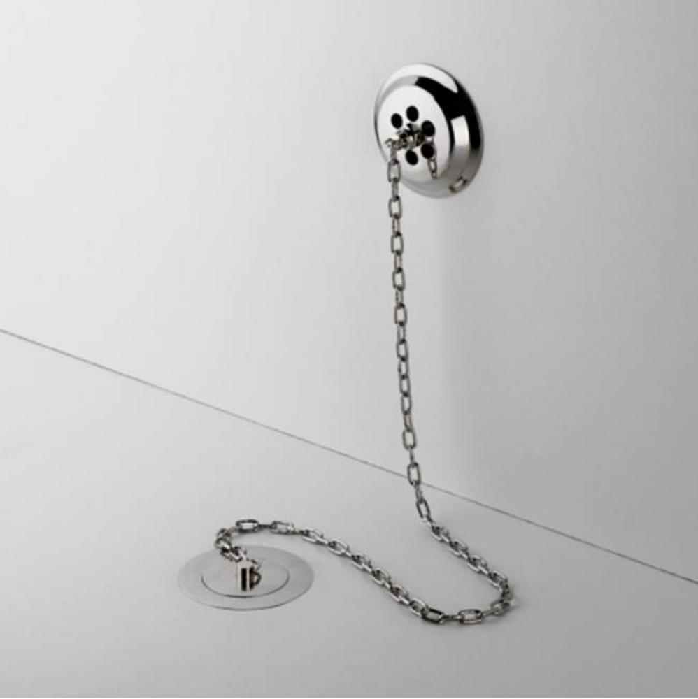 Empire Drain Plug Waste and Overflow in Nickel