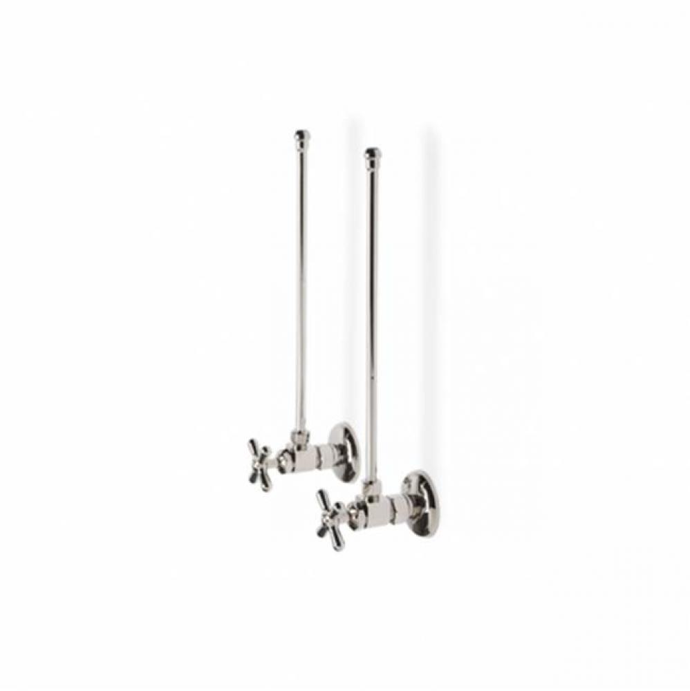 Universal Angle Faucet Supply Kits 1/2 Compression x 3/8 O.D. Compression in Chrome Complies with