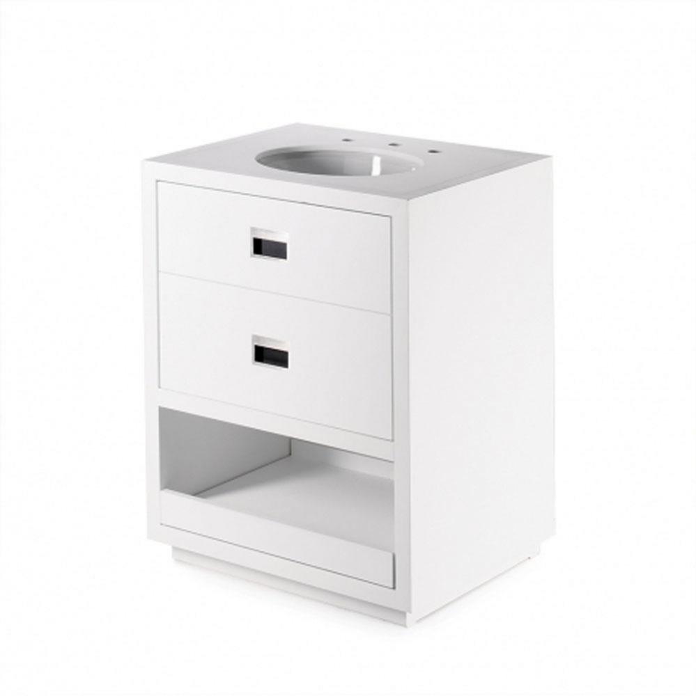 Opus Single Wood / Corian Vanity 27 x 21 x 34 5/8 in White