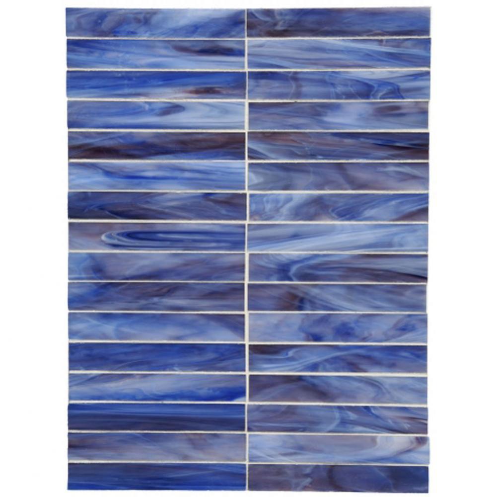 Repose 1 x 6 Stacked Mosaic in Antique Mirror Glossy Solid