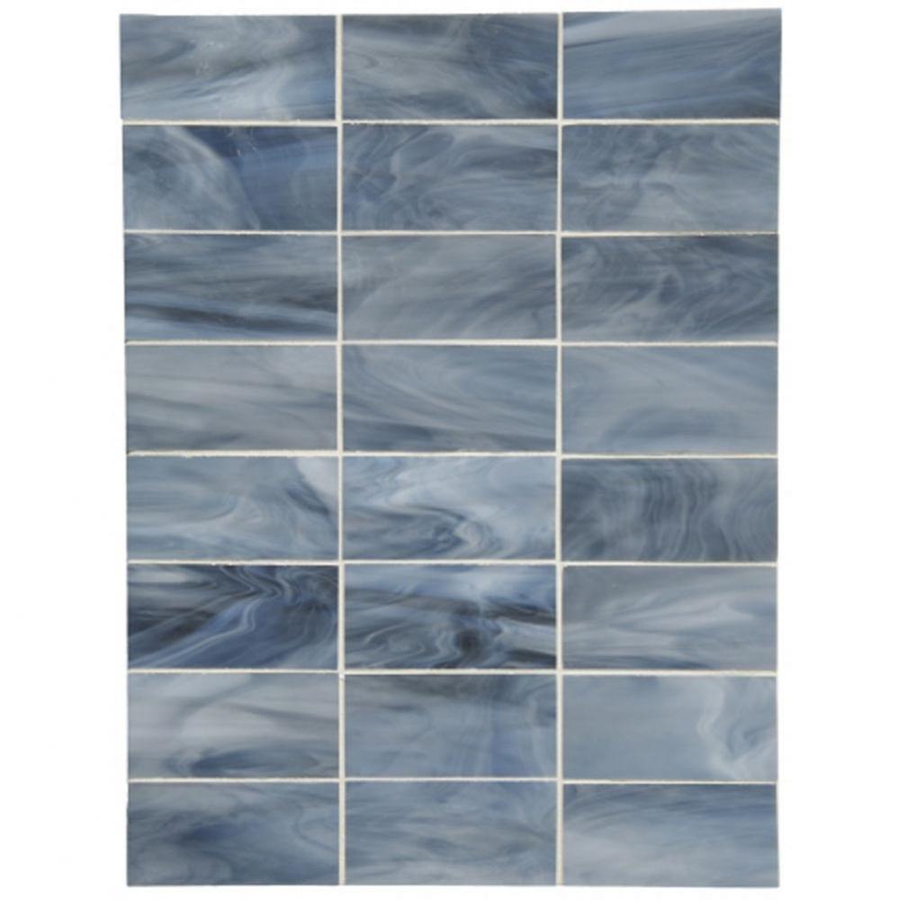 Repose 2 x 4 Stacked Mosaic in Antique Mirror Glossy Solid