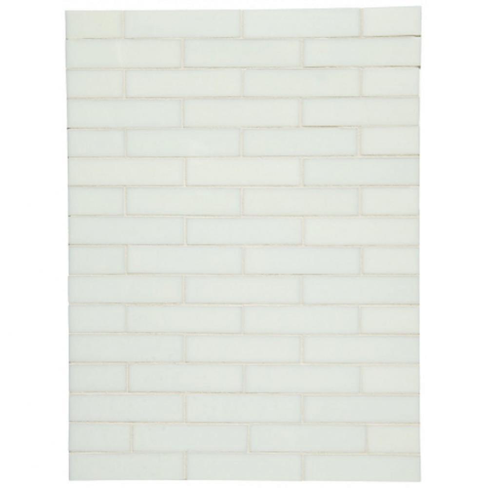 Repose 1 x 4 Staggered Mosaic in Antique Mirror Glossy Solid