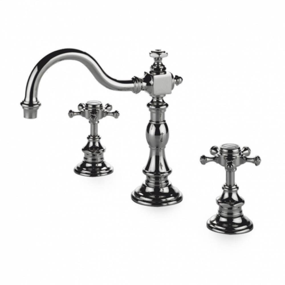 Julia Deck Mounted Marquee Lavatory Faucet with Metal Cross Handles in Nickel, 1.2gpm (4.5L/min)